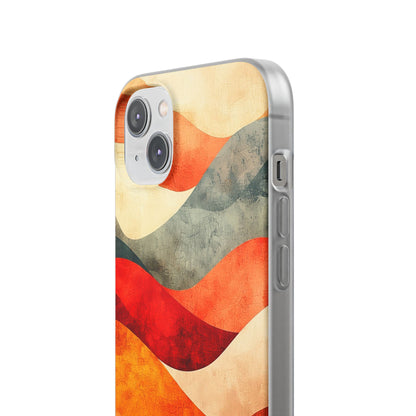Cracked Wave Sunset iPhone 14 Plus Case - Soft