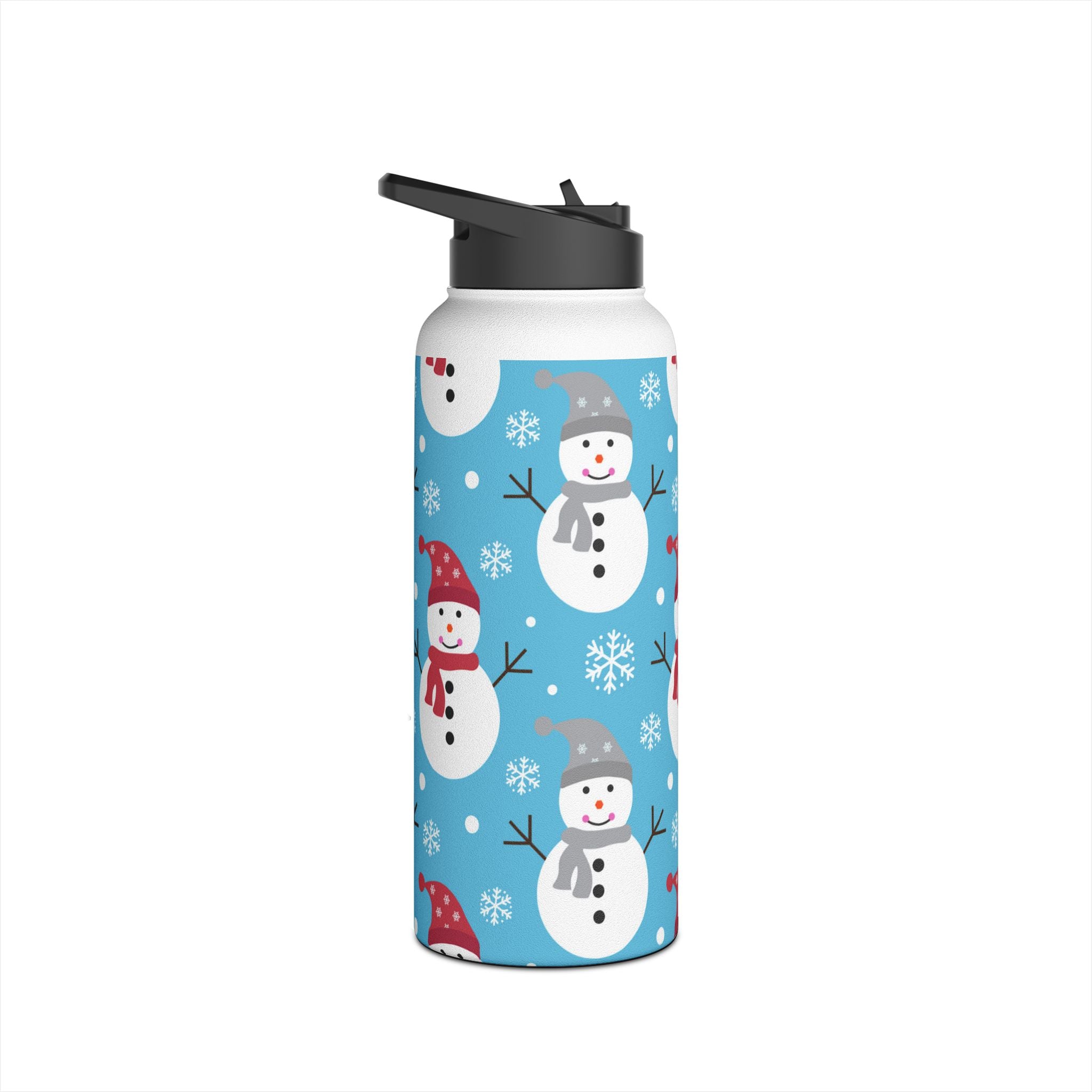 Snowman Glow - Ruostumattomasta teräksestä valmistettu vesipullo