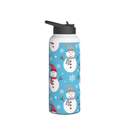Snowman Glow - Ruostumattomasta teräksestä valmistettu vesipullo