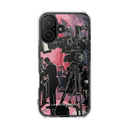 Retro Cinematic Spotlight iPhone 16 - Clear Impact Phone Case