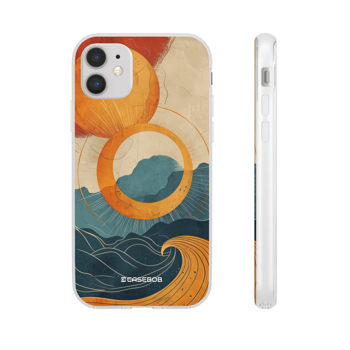 Retro Wave Dynamics | Flexible Phone Case for iPhone