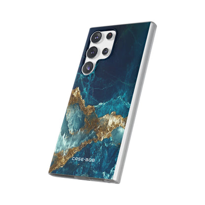 Jagged Gold Split Samsung S23 Ultra Case - Soft