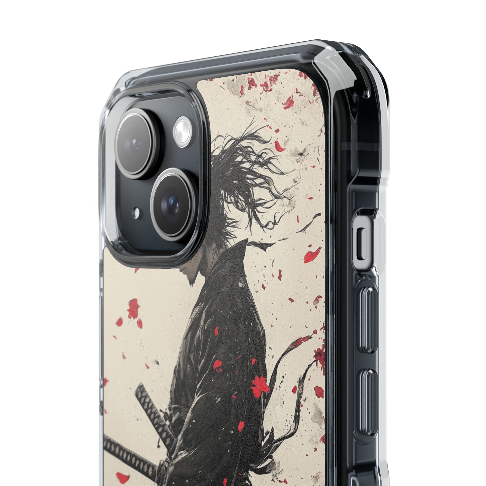 Falling Samurai Petals iPhone Case - Impact