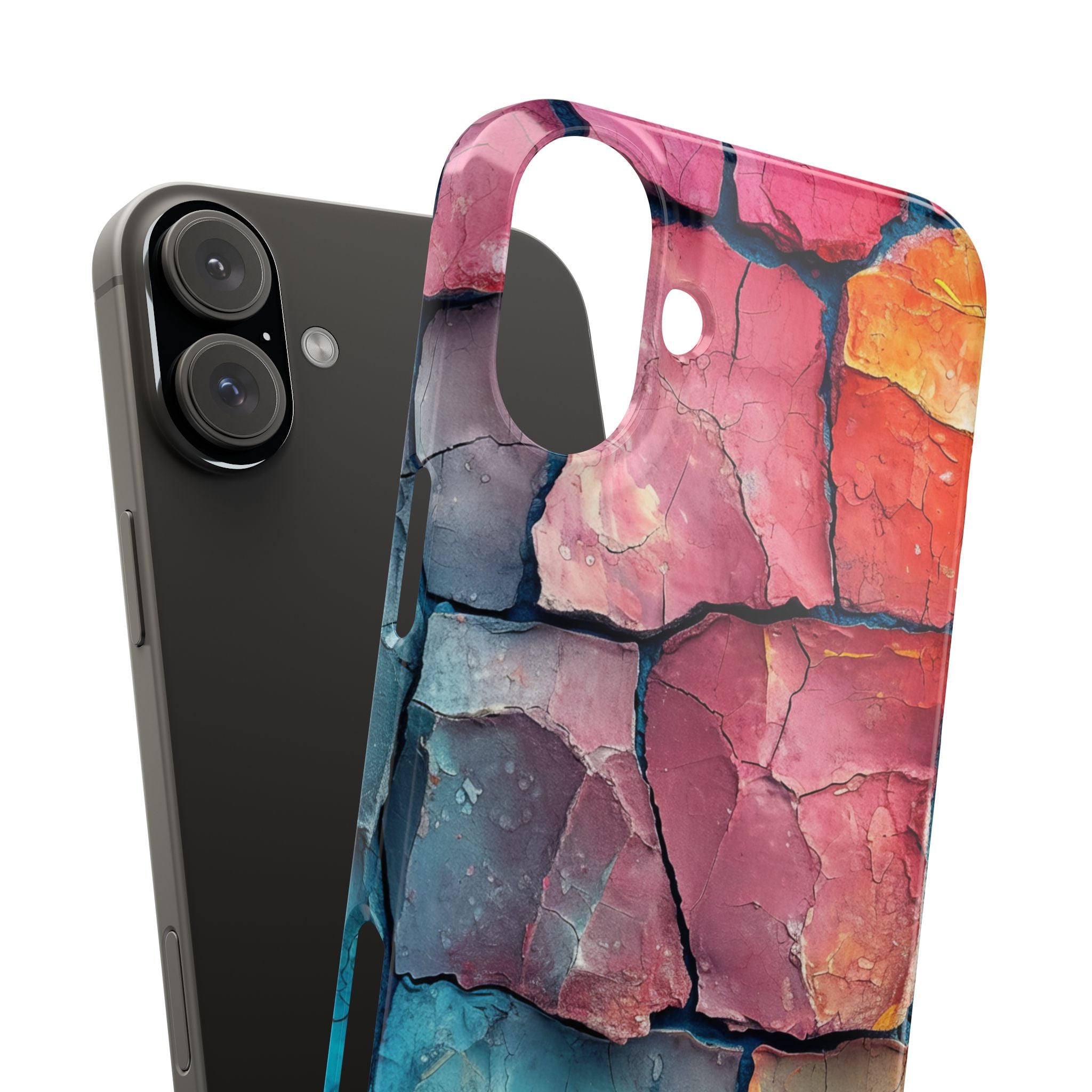 Cracked Earth Mosaic - Slim iPhone 16 Phone Case