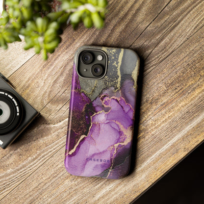 Purple Marble & Gold Phone - Protective Phone Case