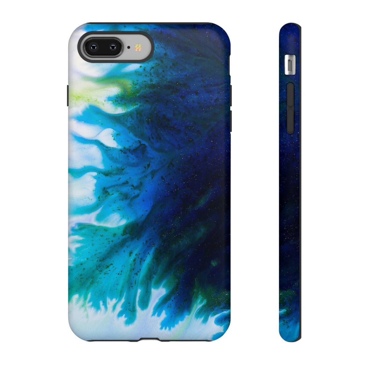 Blaue Liquid Ink Art - Schutzhülle fürs Handy