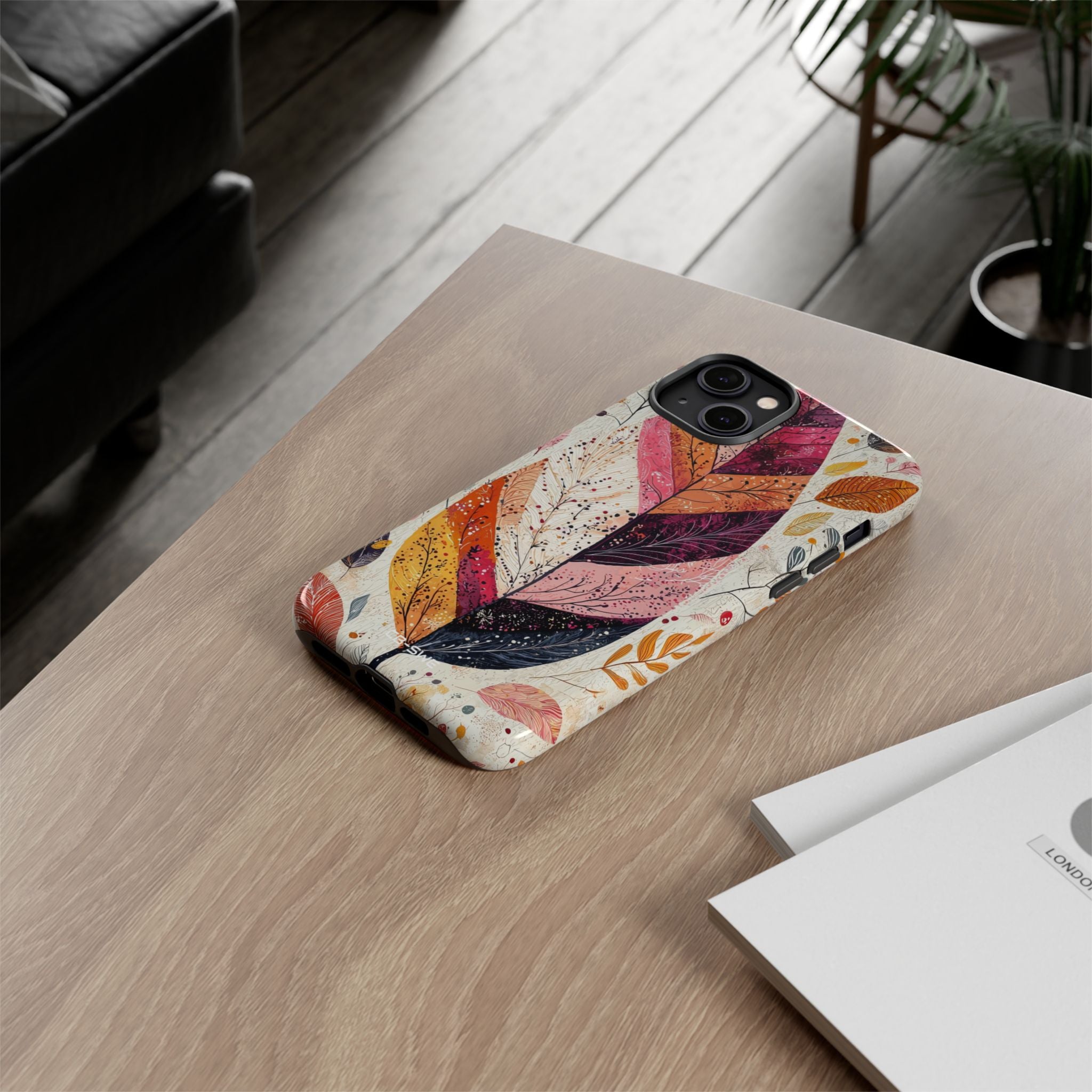 Vibrant Leaves Dance - iPhone Case