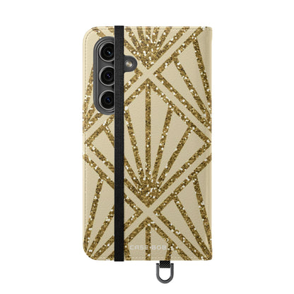 Golden Fan Sparkle - Samsung S24 Case - Wallet