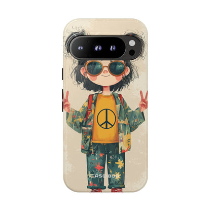 Peace Pigtails Google Pixel 9 Pro Case - Tough