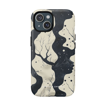 Organic Fluid Silhouettes with Cosmic Depth iPhone 15 | Tough+ Phone Case