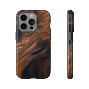 Brown Mist Ink Art iPhone Case (Protective) iPhone 14 Pro Glossy Phone Case