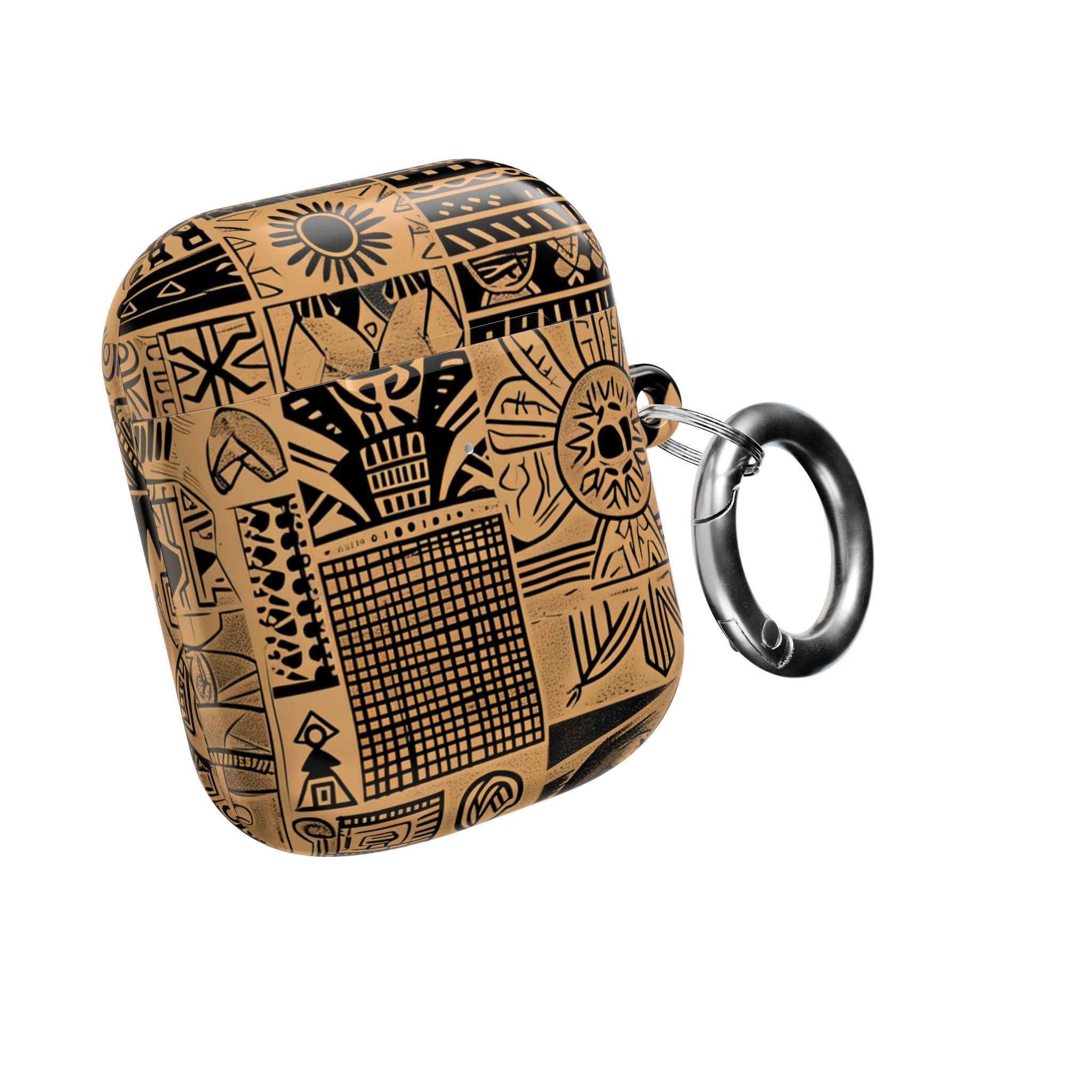 Celestial Faces Brown - AirPods Case