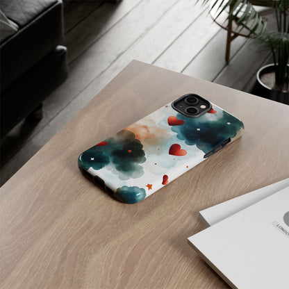 Floating Hearts Dance - iPhone Case
