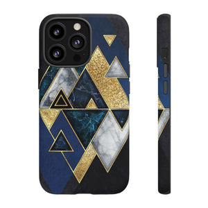 Dark Blue Geometric - Protective Phone Case