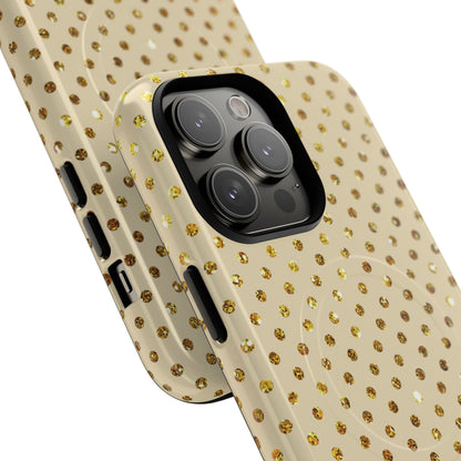 Gold Sparkle Grid iPhone 14 Pro Max Case - Tough+