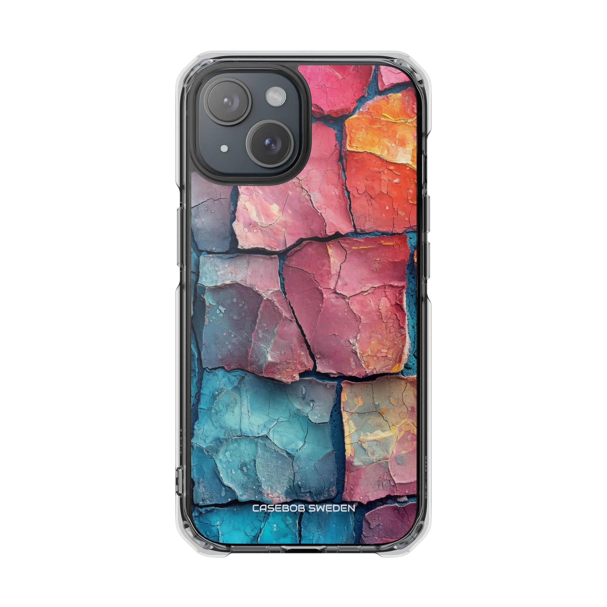 Cracked Earth Mosaic - Clear Impact iPhone 15 Phone Case