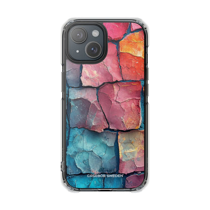 Cracked Earth Mosaic - Clear Impact iPhone 15 Phone Case