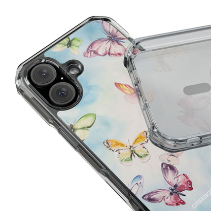 Watercolor Butterfly Bliss - Clear Impact iPhone 16 Phone Case