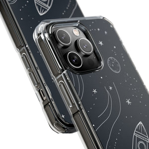 Cosmic Doodle Adventure - Phone Case for iPhone (Clear Impact - Magnetic)