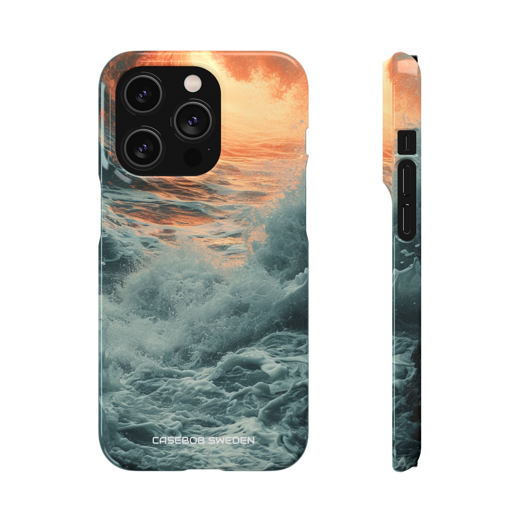 Fiery Wave Power - Slim iPhone 14 Phone Case