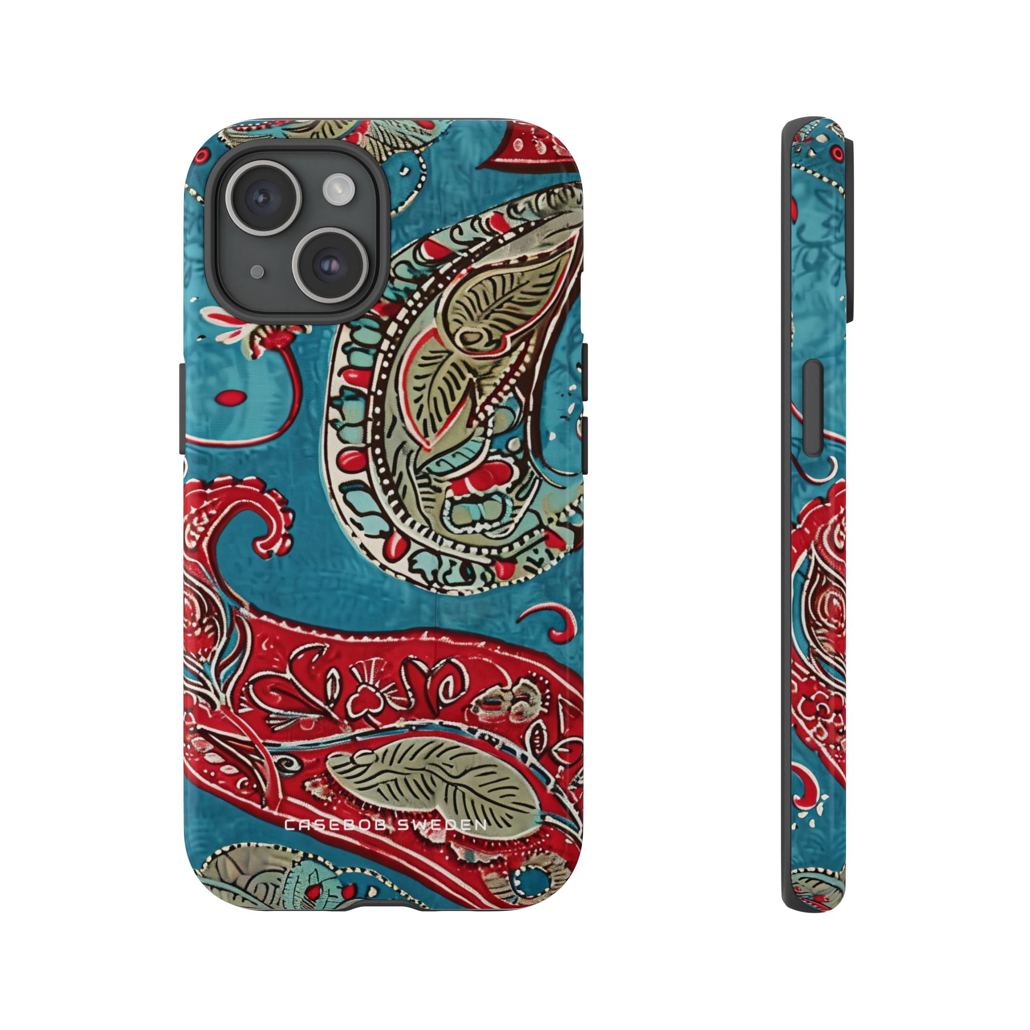 Vintage Paisley Elegance iPhone 15 - Robuste Handyhülle