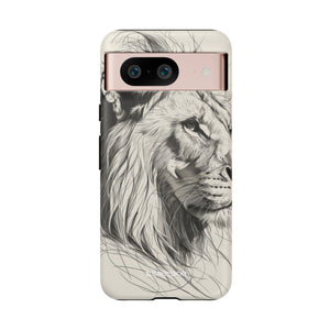 Majestic Linework Lion | Protective Phone Case for Google Pixel