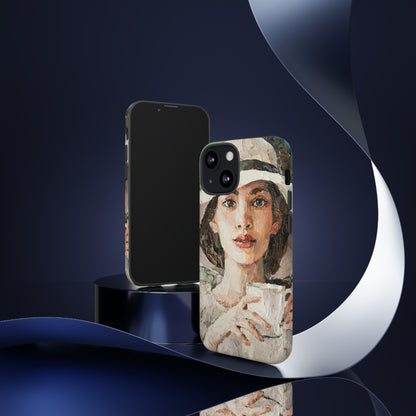 Oil Painting - Lady in a White Hat - Protective Phone Case