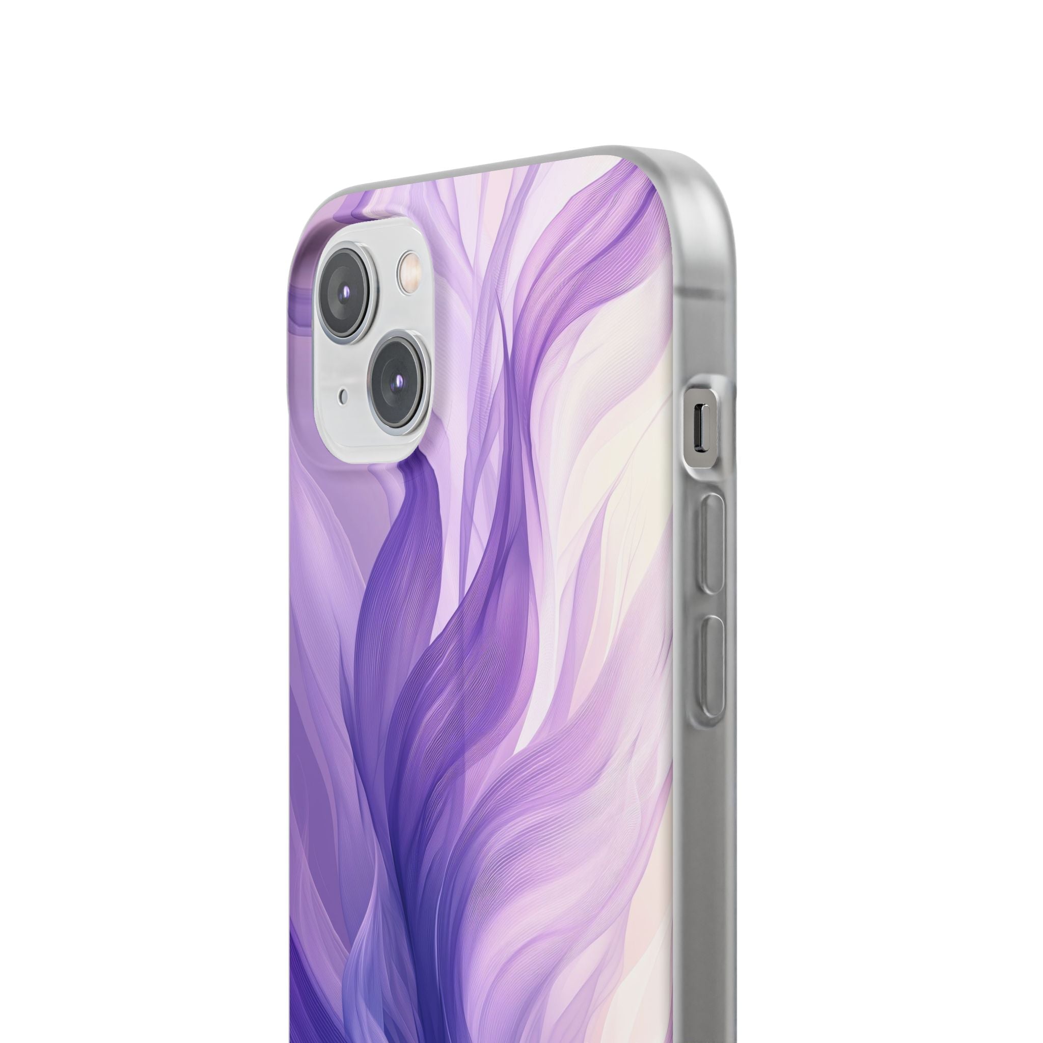 Purple Ribbon Waves iPhone 14 Plus Case - Soft