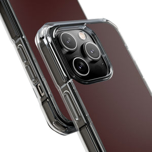 Oxblood Red | Phone Case for iPhone (Clear Impact Case - Magnetic)