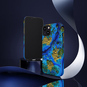 Blue Clear Ocean Ink Art iPhone Case (Protective) Phone Case