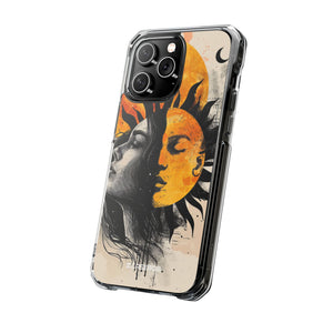 Sunlit Duality - Phone Case for iPhone (Clear Impact - Magnetic)