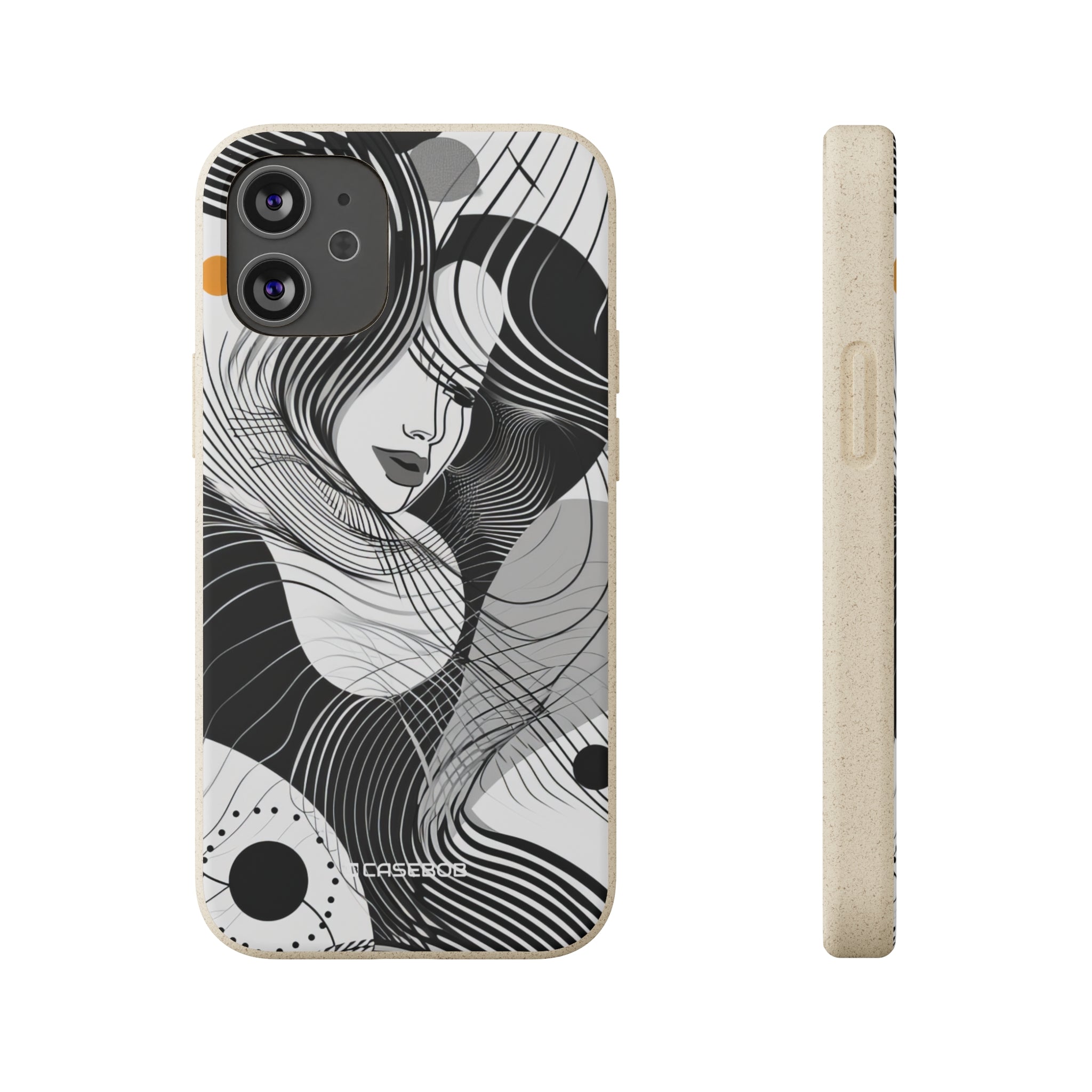 Fluid Noir Rhythm | Biodegradable Phone Case