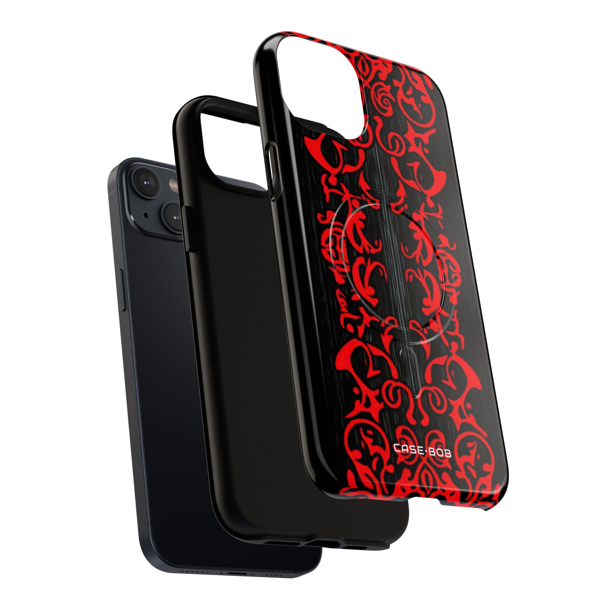 Crimson Spiral iPhone 14 Plus Case - Tough+