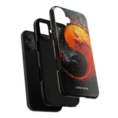 Fiery Yin Yang iPhone 16 Plus Case - Tough