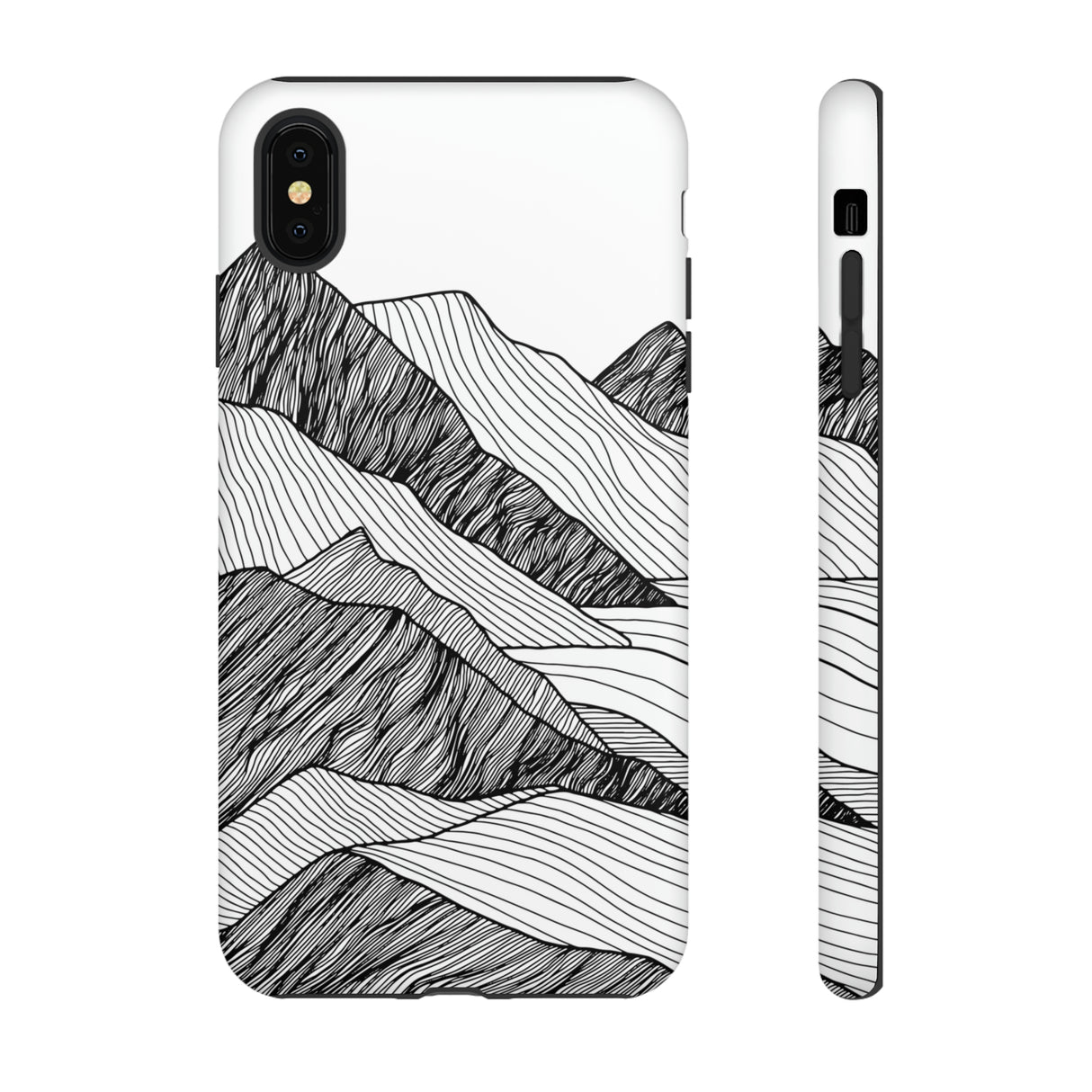 Abstract Mountain Line Art - Protective Phone Case