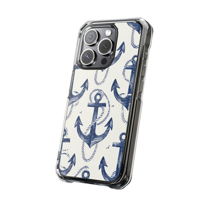 Navy Anchor Loop iPhone 15 Pro Case - Impact