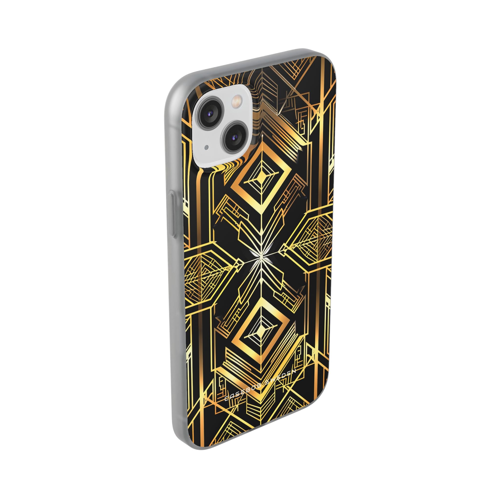 Golden Geometric Opulence iPhone 14 - Flexi Phone Case