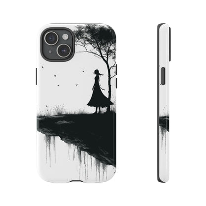 Cliffside Silhouette iPhone 15 Plus Case - Tough