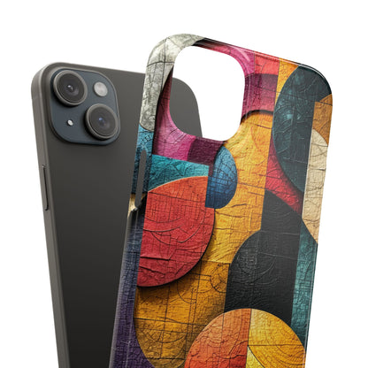 Vibrant Geometric Art - Slim iPhone 15 Phone Case