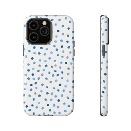 Blue Dots Pattern - Protective Phone Case