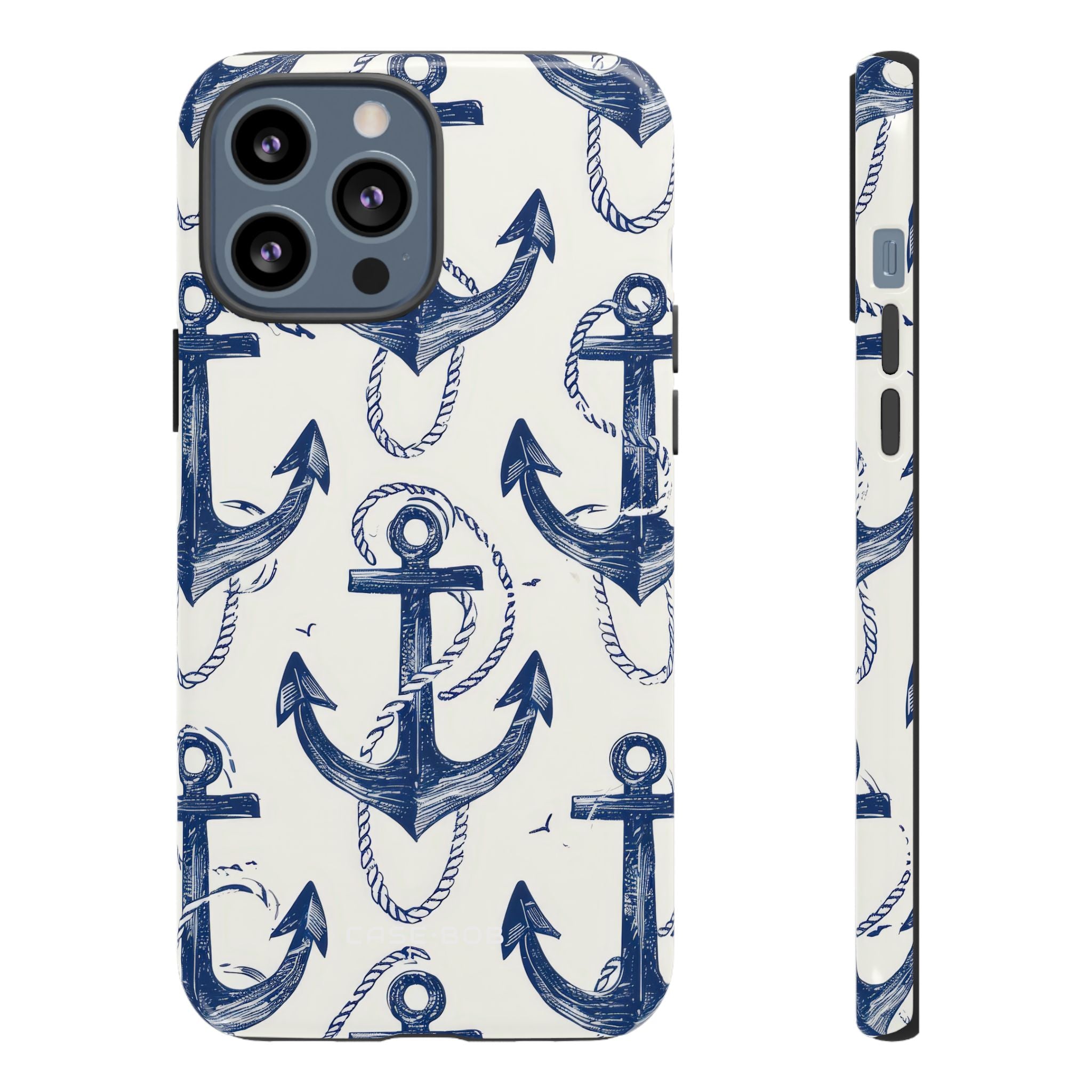Navy Anchor Loop iPhone 13 Pro Max Case - Tough