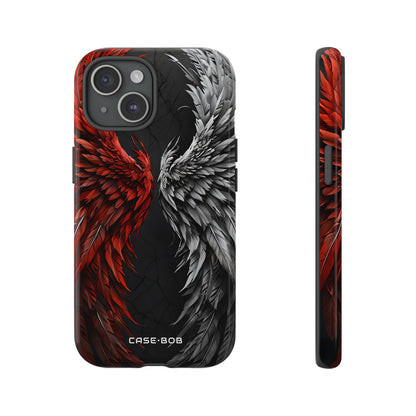 Crimson White Wings iPhone 15 Case - Tough