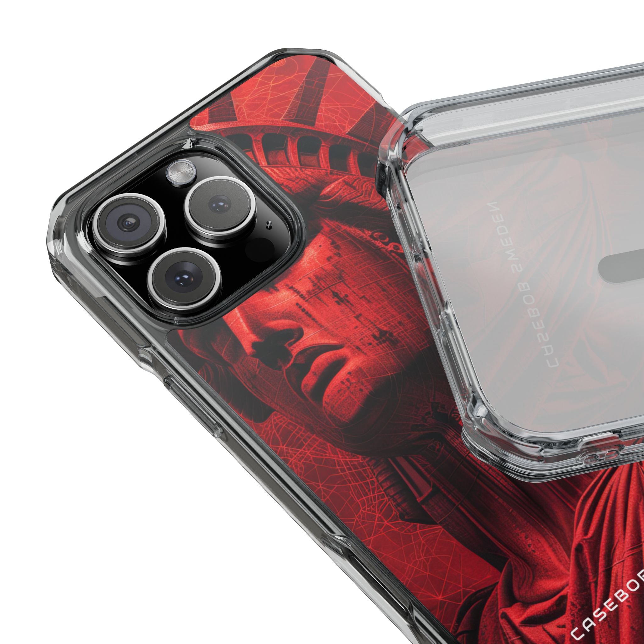 Zen Red Liberty Vision iPhone 16 - Clear Impact Phone Case