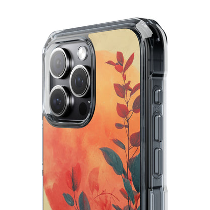 Orange Sun Harmony - Clear Impact iPhone 15 Phone Case