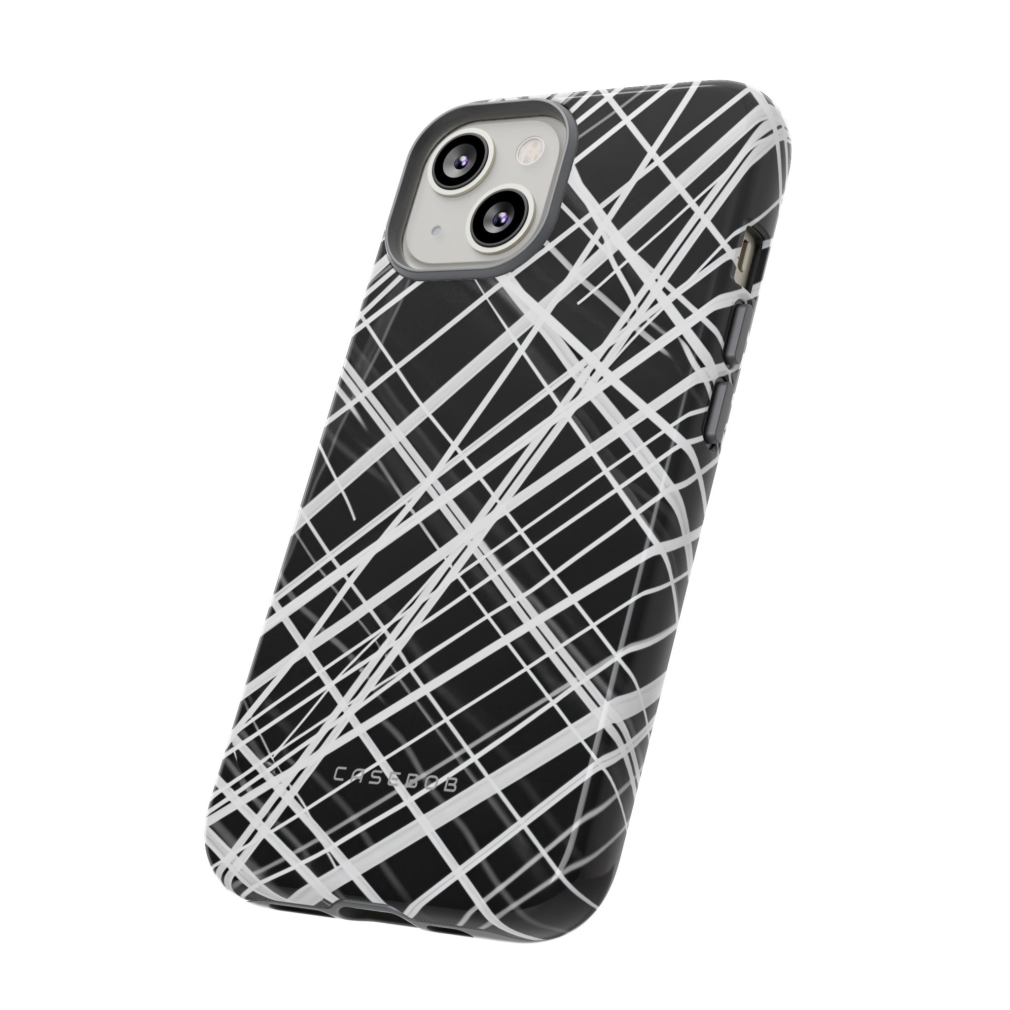 White Line Elegance - Protective Phone Case