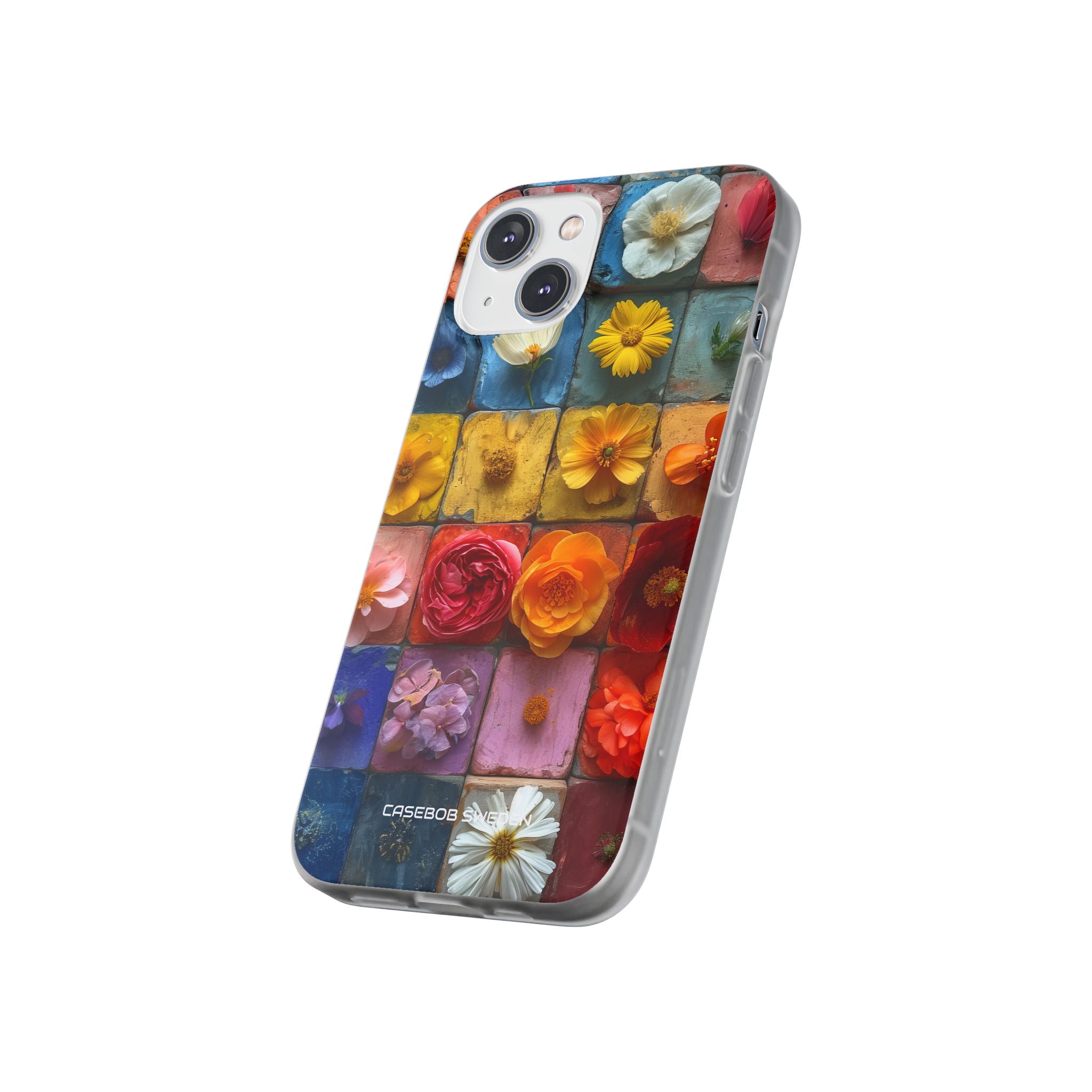 Vibrant Floral Tiles - Flexi iPhone 14 Phone Case