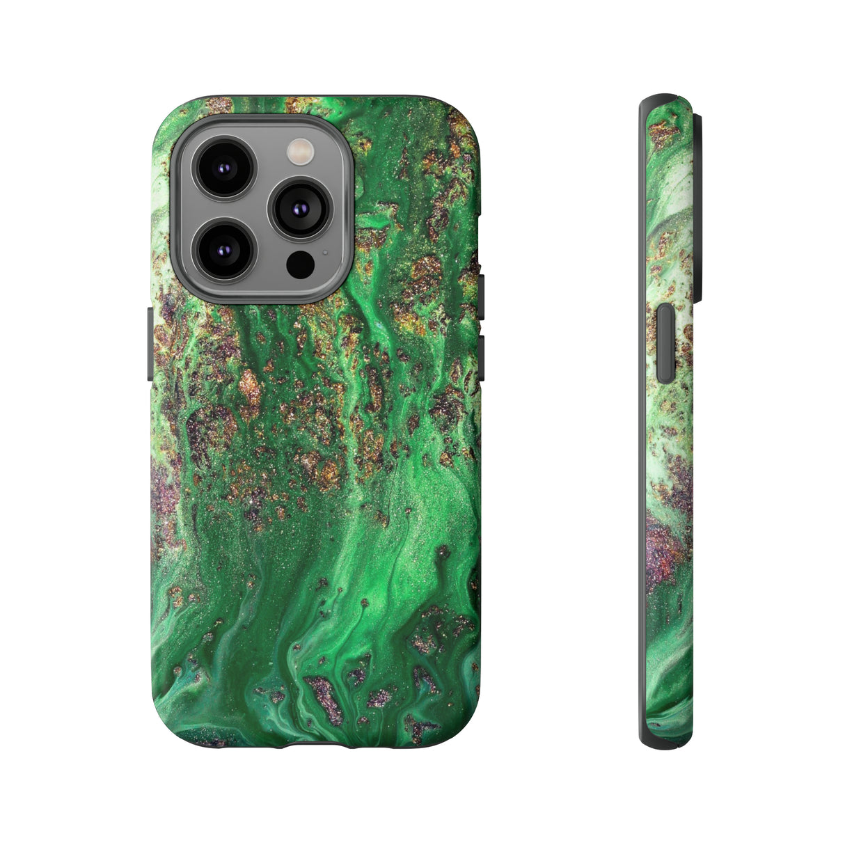 Green Sparkle Ink Art - Protective Phone Case