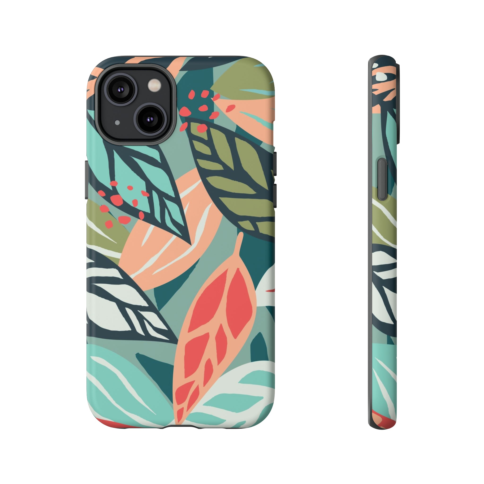 Mixed Tropical Leaf - Protective Phone Case