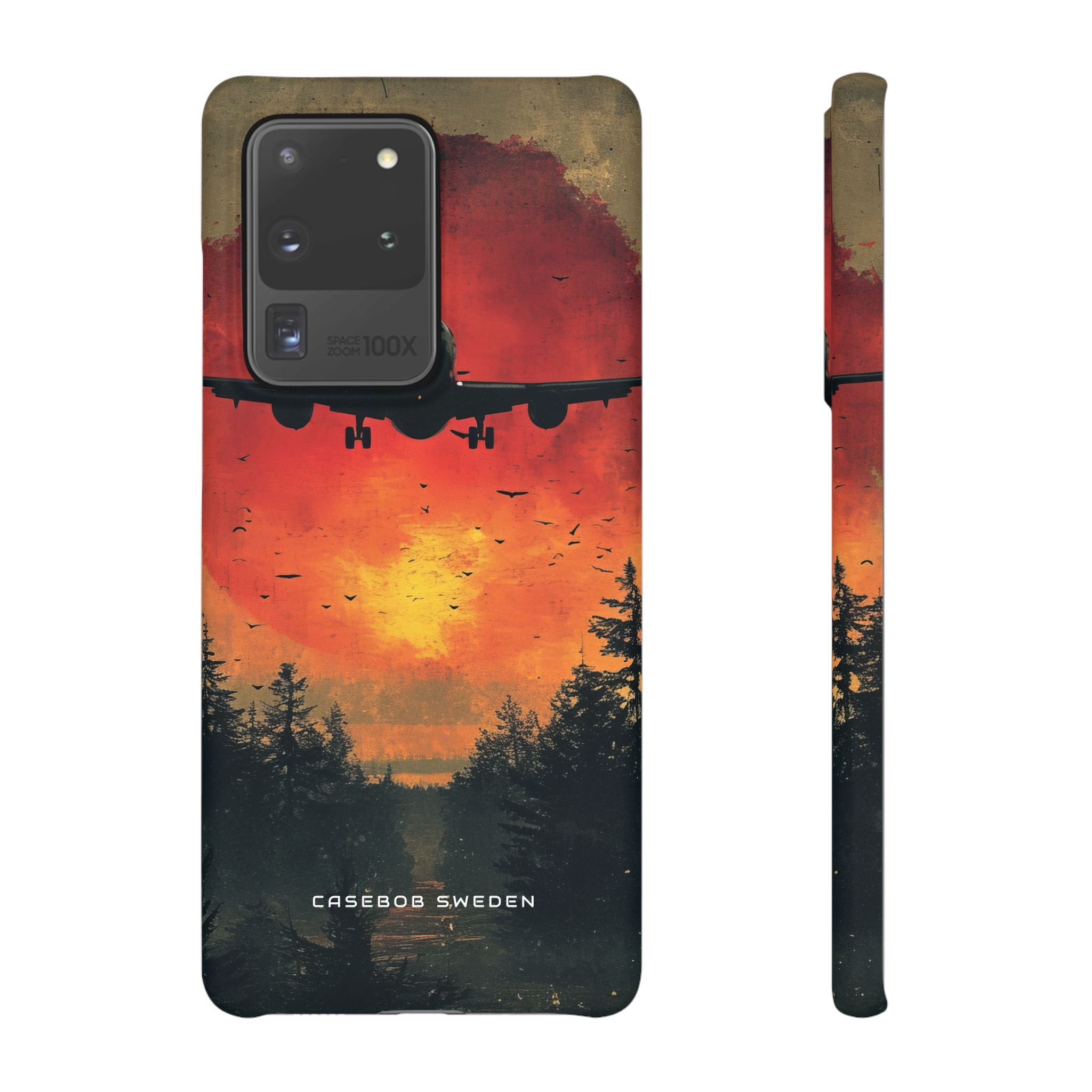 Vintage Sunset Airplane Silhouette Samsung S20 - Slim Phone Case