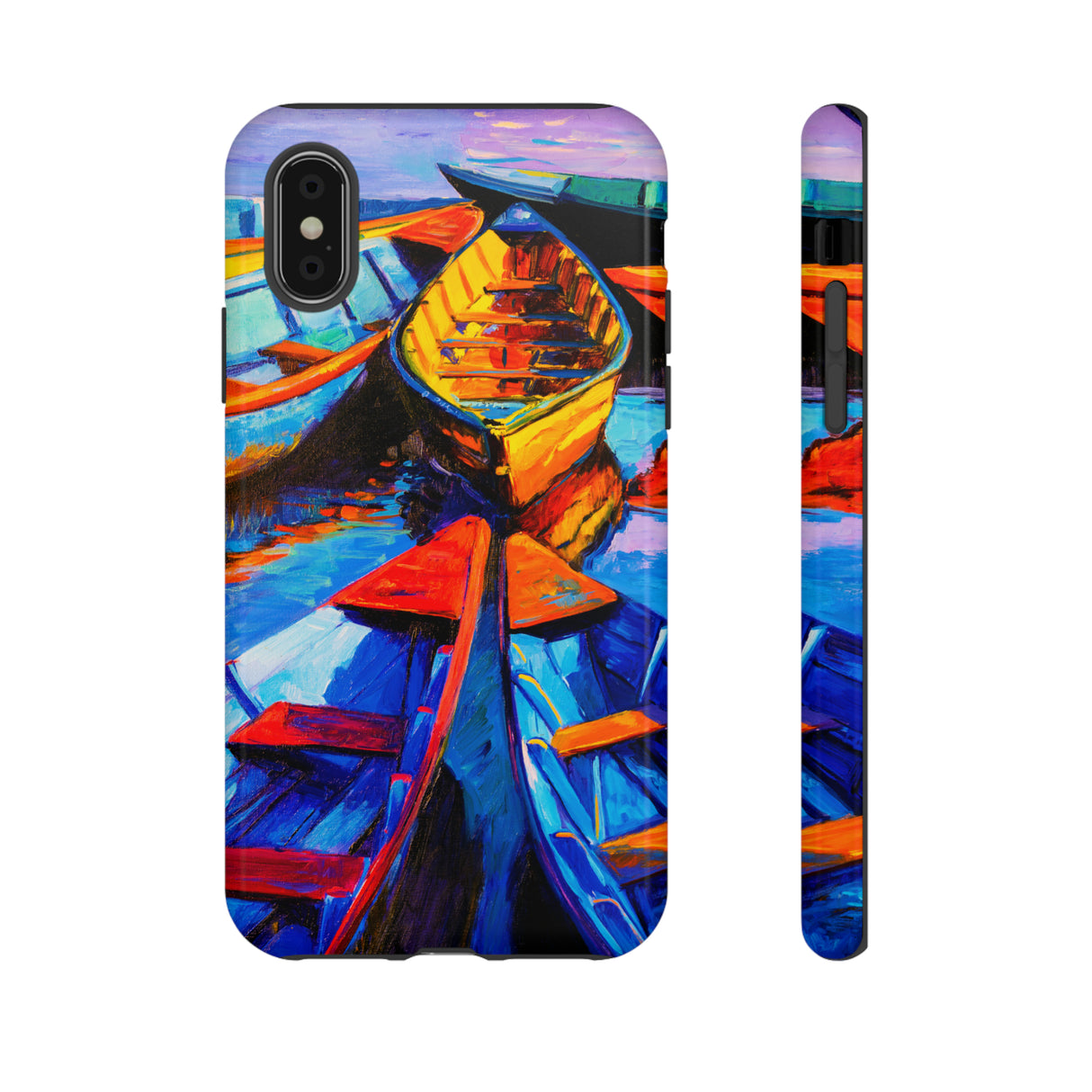 Oil painting - Wooden Boat - Protective Phone Case